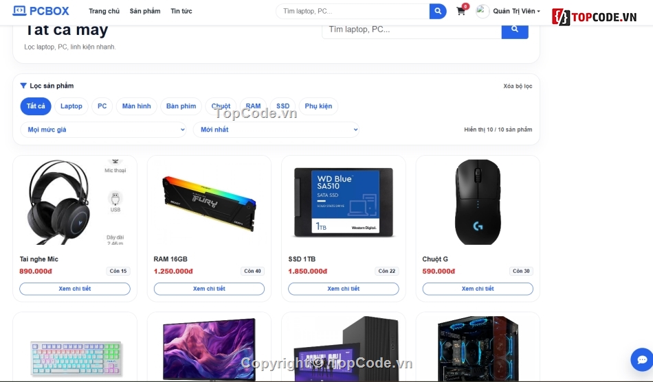 Website bán hàng,Web bán hàng,Web bán máy tính